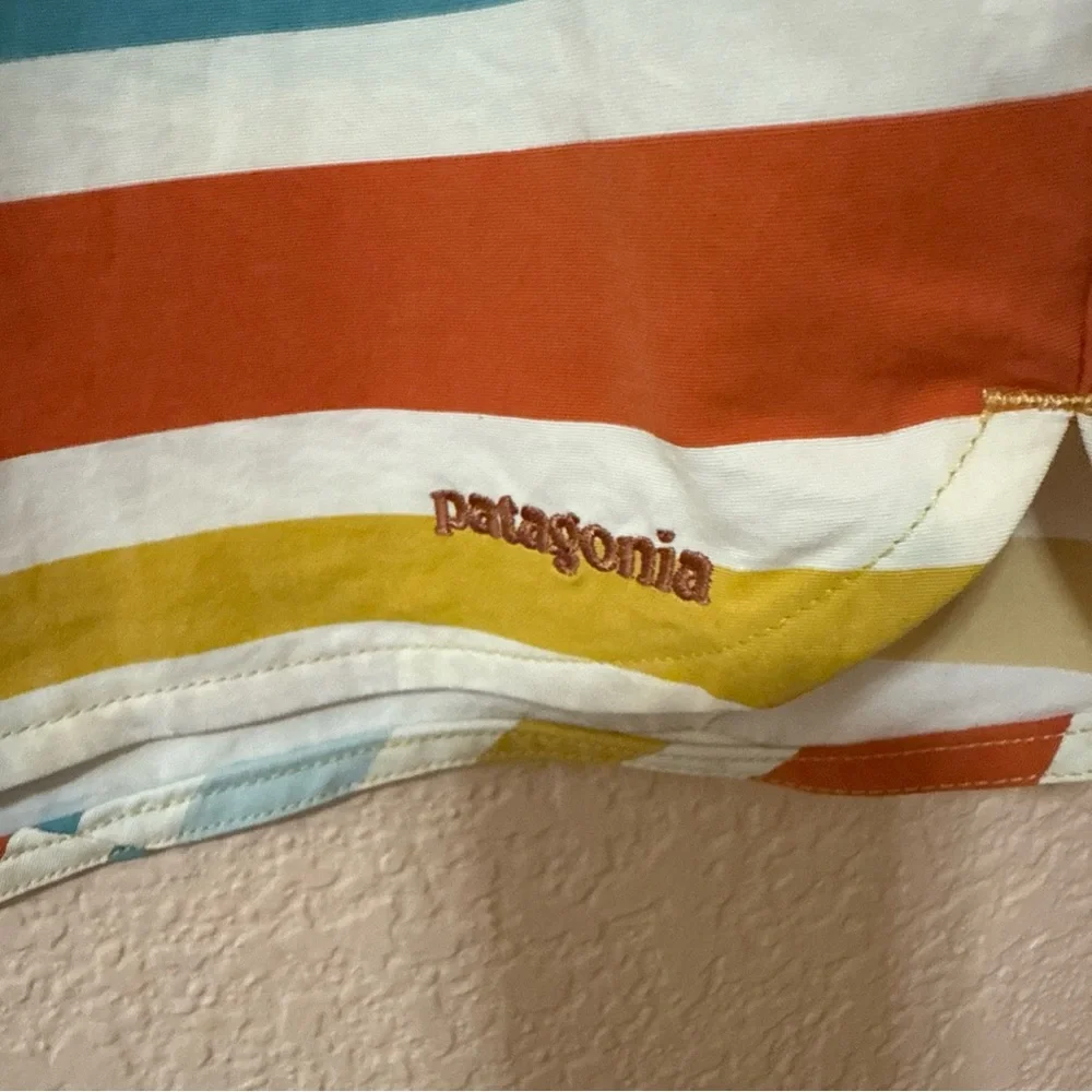 Patagonia Women’s Retro Striped Board Shorts Beach Summer Surf Swim Casual Sz 18